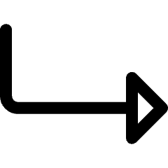 Triangle Arrow Bend Down Right  Icon from Core Line Set