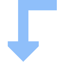 Triangle Arrow Bend Left Down Icon from Sharp Flat Set
