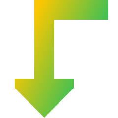 Triangle Arrow Bend Left Down Icon from Sharp Gradient Set