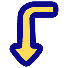 Triangle Arrow Bend Left Down Icon from Plump Pop Set