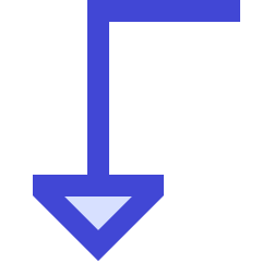 Triangle Arrow Bend Left Down Icon from Sharp Duo Set