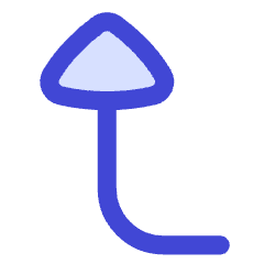 Triangle Arrow Bend Left Up Icon from Flex Duo Set