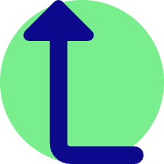 Triangle Arrow Bend Left Up Icon from Core Pop Set