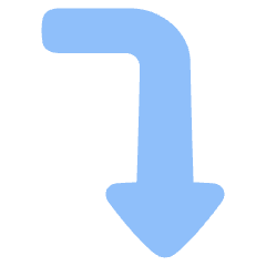 Triangle Arrow Bend Right Down Icon from Plump Flat Set