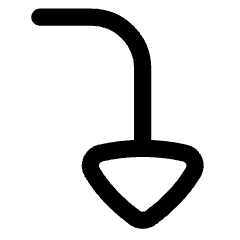 Triangle Arrow Bend Right Down Icon from Flex Line Set