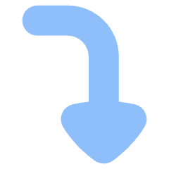Triangle Arrow Bend Right Down Icon from Flex Flat Set