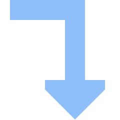 Triangle Arrow Bend Right Down Icon from Sharp Flat Set