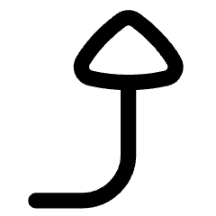 Triangle Arrow Bend Right Up 2 Icon from Flex Line Set