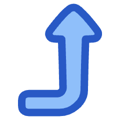 Triangle Arrow Bend Right Up 2 Icon from Plump Duo Set