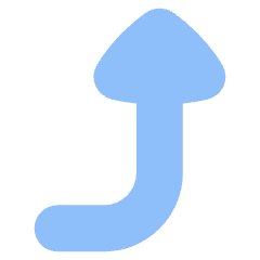 Triangle Arrow Bend Right Up 2 Icon from Flex Flat Set
