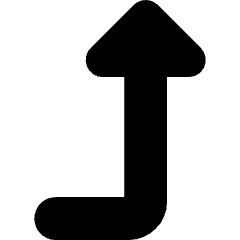 Triangle Arrow Bend Right Up 2 Icon from Core Solid Set