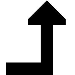 Triangle Arrow Curve Right Up Icon from Sharp Solid Set