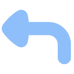 Triangle Arrow Bend Up Left Icon from Flex Flat Set