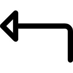 Triangle Arrow Bend Up Left Icon from Core Line Set