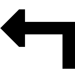 Triangle Arrow Bend Up Left Icon from Sharp Solid Set