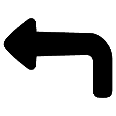 Triangle Arrow Bend Up Left Icon from Plump Solid Set