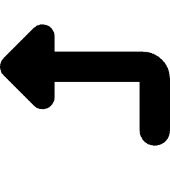 Triangle Arrow Bend Up Left Icon from Core Solid Set