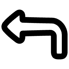 Triangle Arrow Bend Up Left Icon from Plump Remix Set