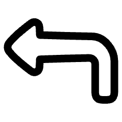 Triangle Arrow Bend Up Left Icon from Plump Line Set