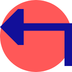 Triangle Arrow Bend Up Left Icon from Sharp Pop Set