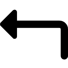 Triangle Arrow Bend Up Left Icon from Core Remix Set