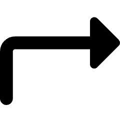 Triangle Arrow Bend Up Right Icon from Core Remix Set