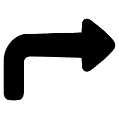Triangle Arrow Bend Up Right Icon from Plump Solid Set