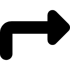 Triangle Arrow Bend Up Right Icon from Core Solid Set