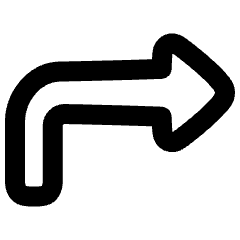 Triangle Arrow Bend Up Right Icon from Plump Remix Set