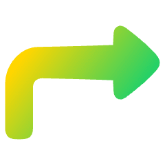 Triangle Arrow Bend Up Right Icon from Plump Gradient Set