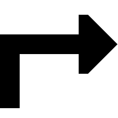 Triangle Arrow Bend Up Right Icon from Sharp Solid Set