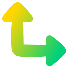 Triangle Arrow Bottom Left Corner Icon from Plump Gradient Set