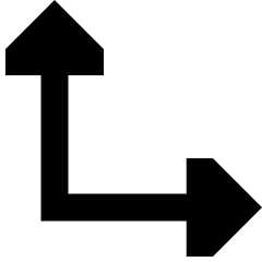 Triangle Arrow Bottom Left Corner Icon from Sharp Remix Set