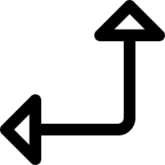 Triangle Arrow Bottom Right Corner Icon from Core Line Set