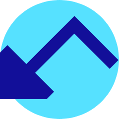 Triangle Arrow Bounce Down Left Icon from Sharp Pop Set