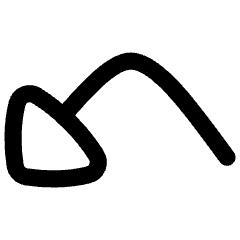 Triangle Arrow Bounce Down Left Icon from Flex Line Set