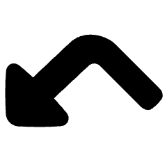 Triangle Arrow Bounce Down Left Icon from Plump Solid Set