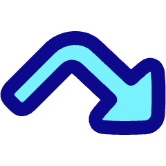 Triangle Arrow Bounce Down Right Icon from Plump Pop Set