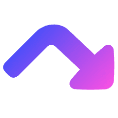 Triangle Arrow Bounce Down Right Icon from Plump Gradient Set