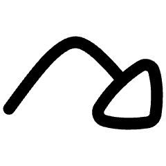 Triangle Arrow Bounce Down Right Icon from Flex Line Set
