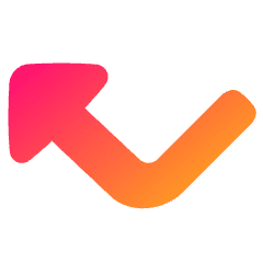 Triangle Arrow Bounce Up Left Icon from Plump Gradient Set