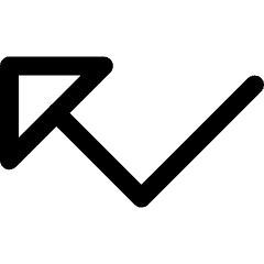 Triangle Arrow Bounce Up Left Icon from Core Line Set