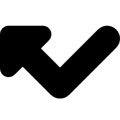 Triangle Arrow Bounce Up Left Icon from Core Solid Set