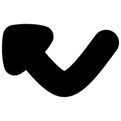 Triangle Arrow Bounce Up Left Icon from Flex Solid Set