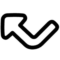 Triangle Arrow Bounce Up Left Icon from Plump Line Set