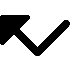 Triangle Arrow Bounce Up Left Icon from Core Remix Set