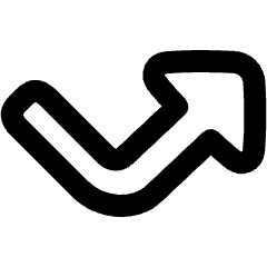 Triangle Arrow Bounce Up Right Icon from Plump Remix Set