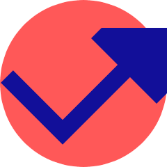 Triangle Arrow Bounce Up Right Icon from Sharp Pop Set