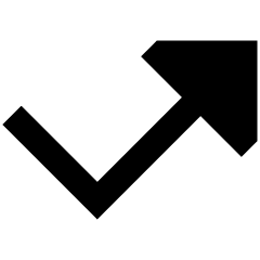 Triangle Arrow Bounce Up Right Icon from Sharp Remix Set