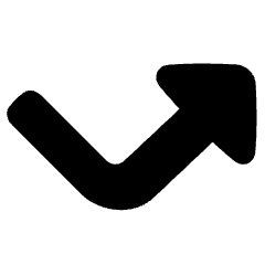 Triangle Arrow Bounce Up Right Icon from Plump Solid Set